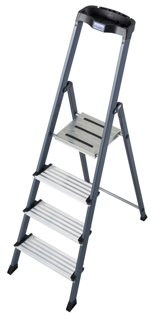 Krause MONTO Securo egy oldalon járható lépcsőfokos állólétra, eloxált, 4 fokos termék fő termékképe