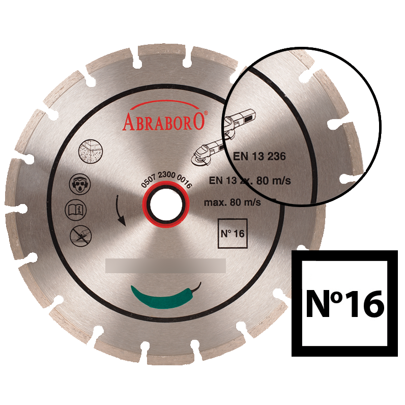Abraboro 350 x 25,4 mm No.16 univerzális gyémánttárcsa termék fő termékképe