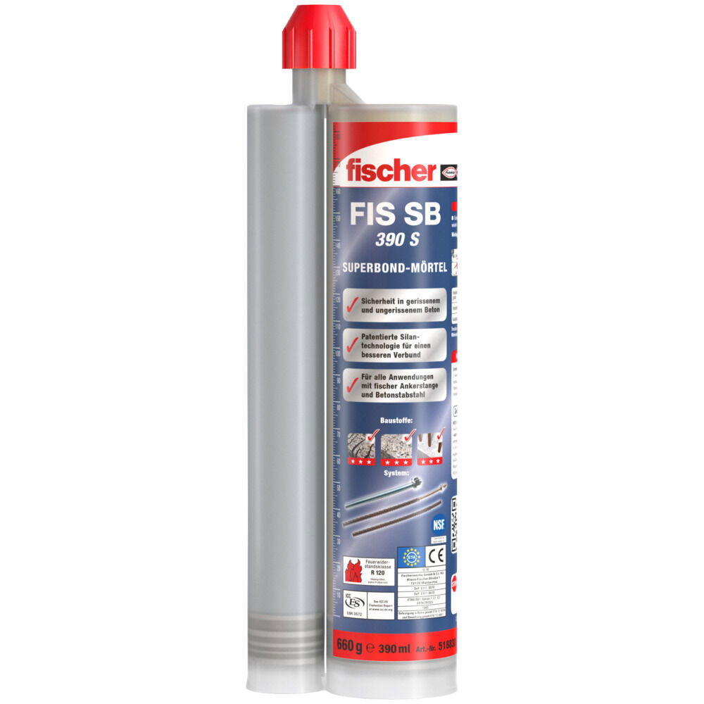 Fischer FIS SB 390 S injektáló ragasztó (D), 390 ml + 2 db FIS MR Plus keverőszár termék fő termékképe