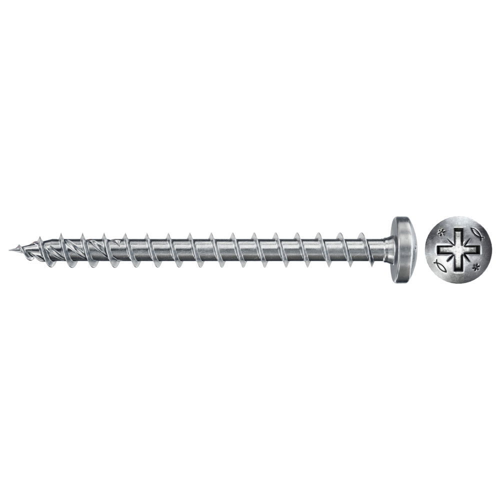 Fischer FPF II PZF 4.5 x 25 BC 200 lencsefejű, kékre horganyzott végigmenetes forgácslapcsavar, PZ behajtással, 200 db/csomag termék fő termékképe