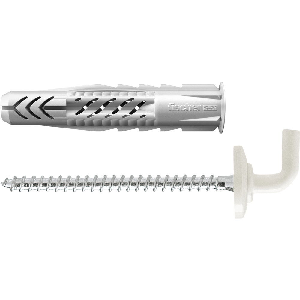 Fischer Univerzális dübel UX WH N 8 x 50 - peremmel és derékszög kampóval (fehér bevonattal), 25 db/csomag termék fő termékképe