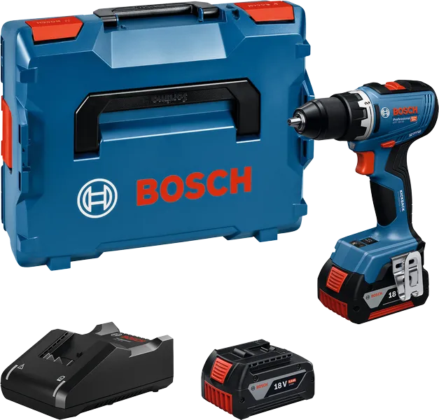 Bosch GSR 18V-65 akkus fúró-csavarozó (2 x 5.0 Ah Li-ion akkuval, L-BOXX-ban) termék fő termékképe