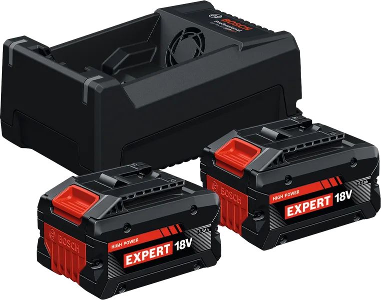 Bosch 2 db EXBA18V-55 Li-ion akkumulátor + GAL 12V/18V-80 gyorstöltő termék fő termékképe